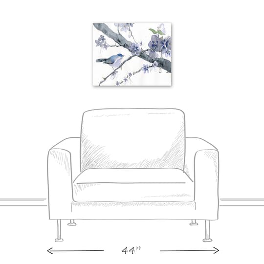 Cherry Blossoms And Birds 20" x 16" Canvas Wall Art